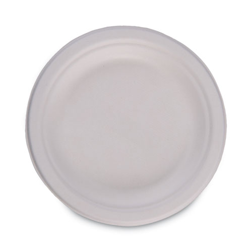 Bagasse Dinnerware, Plate, 6 dia, White, 1,000Carton