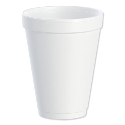 Foam Drink Cups, 12 oz, White, 25Bag, 40 BagsCarton
