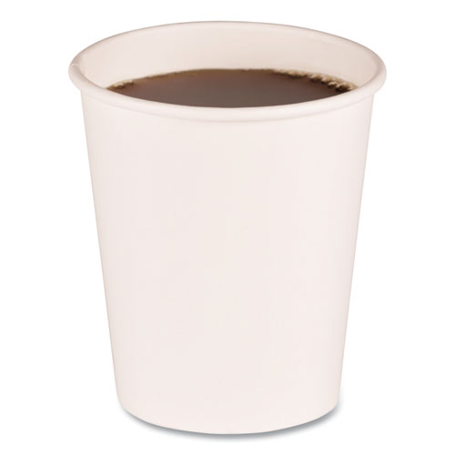Paper Hot Cups, 8 oz, White, 50 CupsSleeve, 20 SleevesCarton