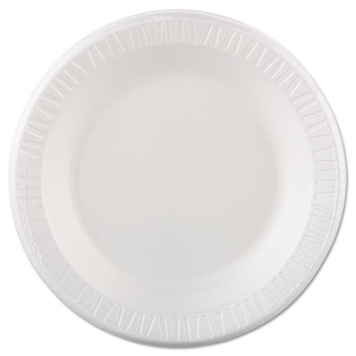 Quiet Classic Laminated Foam Dinnerware, Plate, 10.25 dia, White, 125Pack, 4 PacksCarton