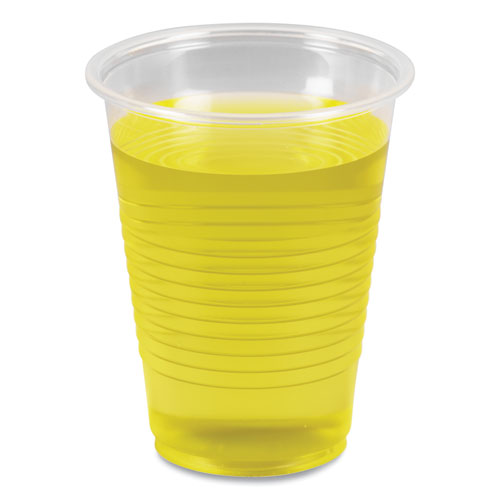 Translucent Plastic Cold Cups, 7 oz, Polypropylene, 100 CupsSleeve, 25 SleevesCarton