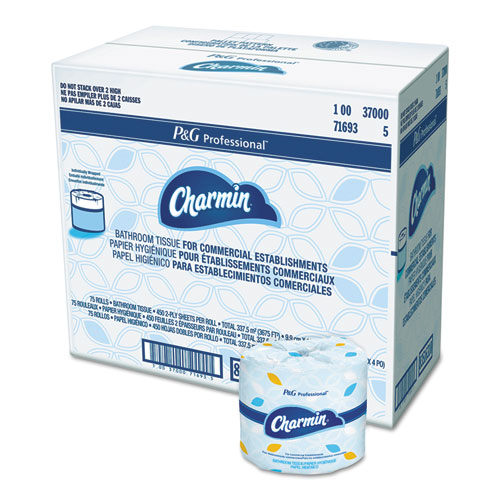 Commercial Bathroom Tissue, Septic Safe, Individually Wrapped, 2-Ply, White, 450 SheetsRoll, 75 RollsCarton