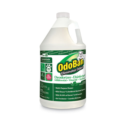 Concentrated Odor Eliminator, Eucalyptus, 1 gal Bottle, 4Carton