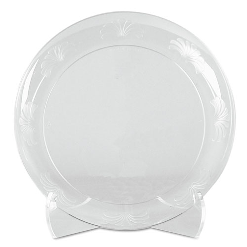 Designerware Plates, Plastic, 6 dia, Clear, 18Pack, 10 PacksCarton