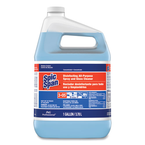 Disinfecting All-Purpose Spray and Glass Cleaner, Fresh Scent, 1 gal Bottle, 3Carton