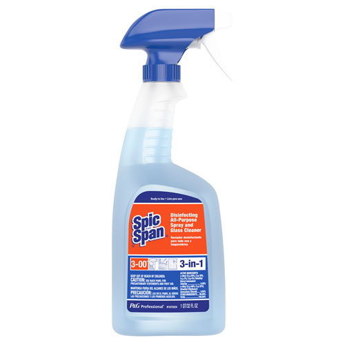 Disinfecting All-Purpose Spray and Glass Cleaner, Fresh Scent, 32 oz Spray Bottle, 8Carton