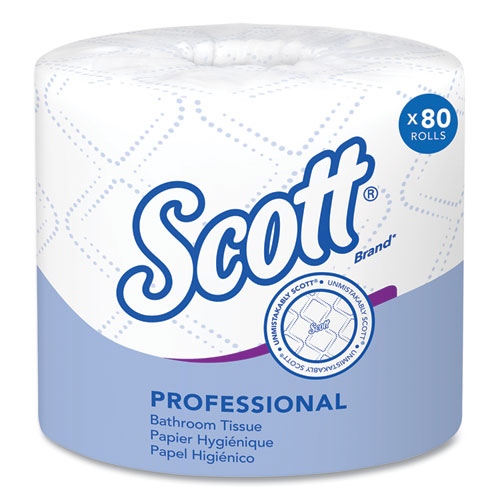 Essential Standard Roll Bathroom Tissue for Business, Septic Safe, 2-Ply, White, 550 SheetsRoll, 80Carton