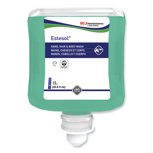 Estesol Hand, Hair and Body Cleaner Manual Cartridge, Rainforest Scent, 1 L Cartridge Refill, 6Carton