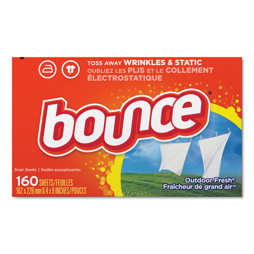 Fabric Softener Sheets, Outdoor Fresh, 160 SheetsBox, 6 BoxesCarton