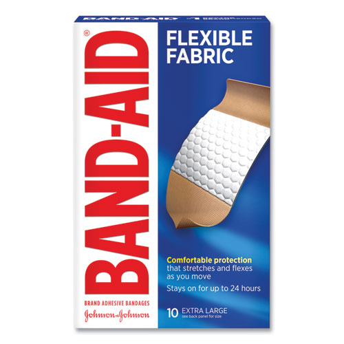 Flexible Fabric Extra Large Adhesive Bandages, 1.75 x 4, 10Box
