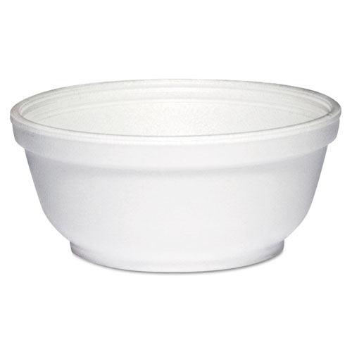 Foam Bowls, 8 oz, White, 50Pack, 20 PacksCarton
