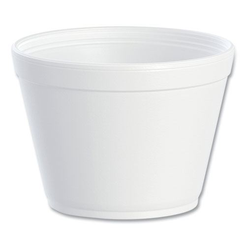 Foam Containers, Extra Squat, 16 oz, White, 25Bag, 20 BagsCarton