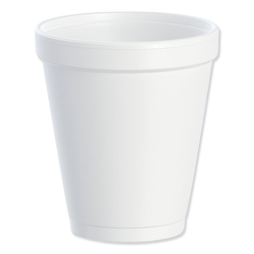 Foam Drink Cups, 8 oz, White, 25Bag, 40 BagsCarton