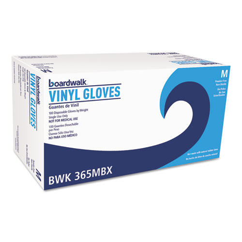 General Purpose Vinyl Gloves, PowderLatex-Free, 2.6 mil, Medium, Clear, 100Box, 10 BoxesCarton