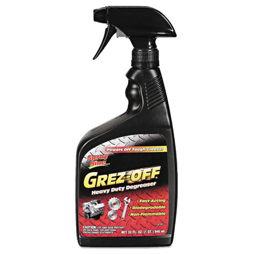 Grez-off Heavy-Duty Degreaser, 32 oz Spray Bottle, 12Carton