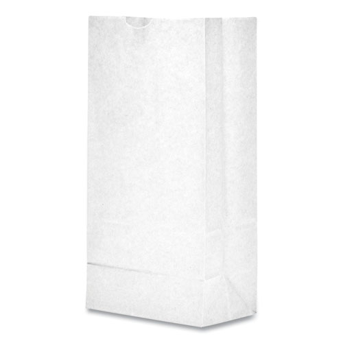 Grocery Paper Bags, 35 lb Capacity, 8, 6.13 x 4.17 x 12.44, White, 500 Bags