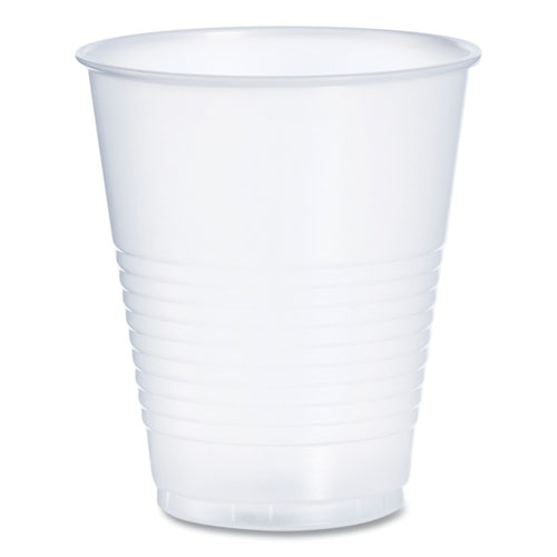High-Impact Polystyrene Squat Cold Cups, 12 oz, Translucent, 50 CupsSleeve, 20 SleevesCarton