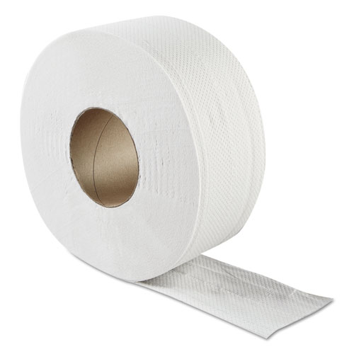 JRT Jumbo Bath Tissue, Septic Safe, 2-Ply, White, 3.3 x 500 ft, 12Carton