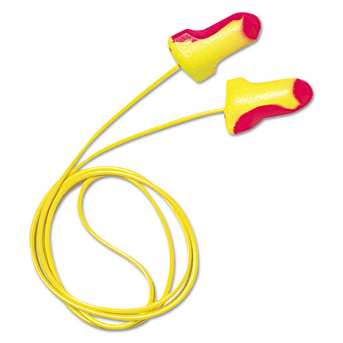 LL-30 Laser Lite Single-Use Earplugs, Corded, 32NRR, MagentaYellow, 100 Pairs