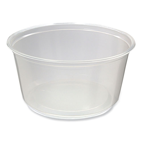 Microwavable Deli Containers, 12 oz, 4.6 Diameter x 2.3 h, Clear, Plastic, 500Carton