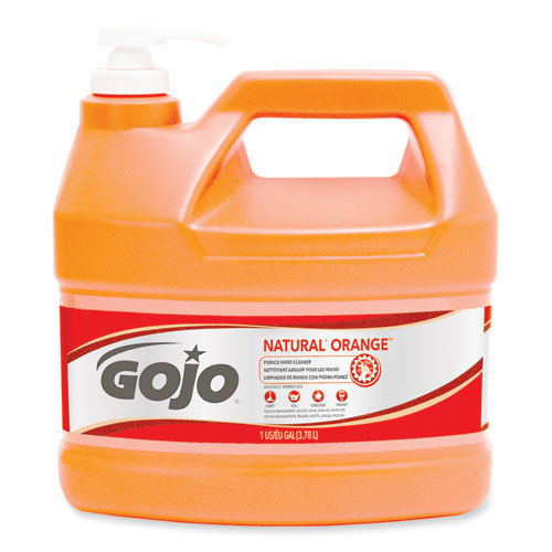NATURAL ORANGE Pumice Hand Cleaner, Citrus, 1 gal Pump Bottle, 2Carton