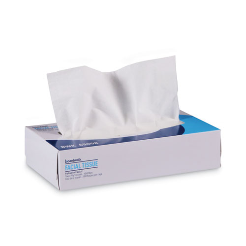 Office Packs Facial Tissue, 2-Ply, White, Flat Box, 100 SheetsBox, 30 BoxesCarton