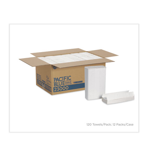 Pacific Blue Select C-Fold Paper Towels, 2-Ply, 10.1 x 12.7, White, 120Pack, 12 PacksCarton