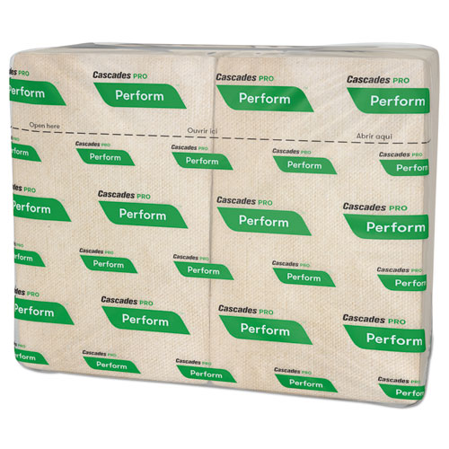 Perform Interfold Napkins, 1-Ply, 6.5 x 4.25, Natural, 376Pack, 16 PacksCarton