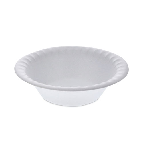 Placesetter Satin Non-Laminated Foam Dinnerware, Bowl, 12 oz, 6 dia, White, 1,000Carton