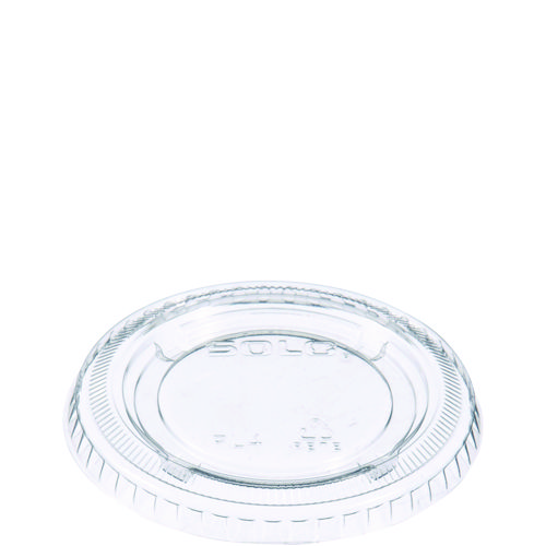 PortionSouffle Cup Lids, Fits 3.25 oz to 9 oz Cups, Clear, 125Pack, 20 PacksCarton