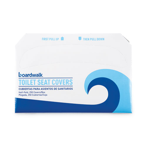 Premium Half-Fold Toilet Seat Covers, 14.17 x 16.73, White, 250 CoversSleeve, 20 SleevesCarton
