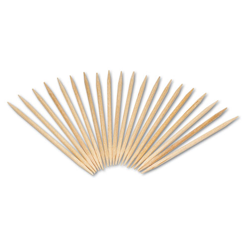 Round Wood Toothpicks, 2.5, Natural, 800Box, 24 BoxesCase, 5 CasesCarton, 96,000 ToothpicksCarton