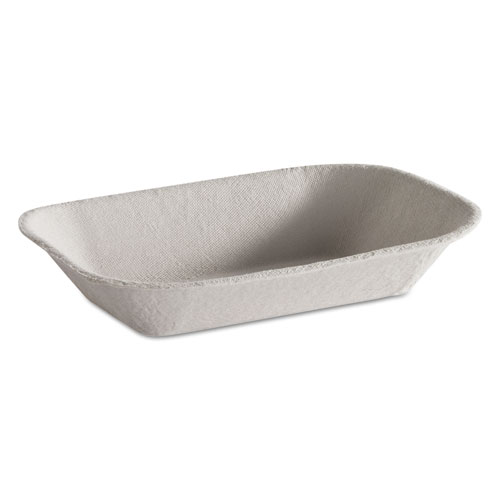 Savaday Molded Fiber Food Tray, 1-Compartment, 5 x 7, Beige, Paper, 250Bag, 4 BagsCarton