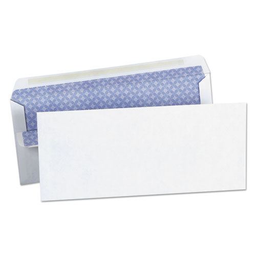 Self-Seal Security Tint Business Envelope, #10, Square Flap, Self-Adhesive Closure, 4.13 x 9.5, White, 500Box