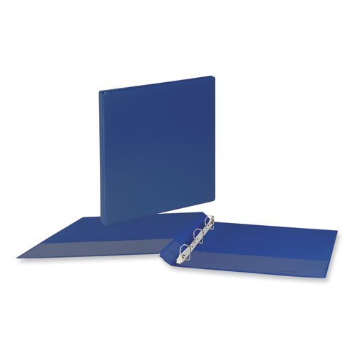 Slant D-Ring View Binder, 3 Rings, 1 Capacity, 11 x 8.5, Navy Blue