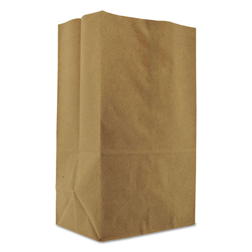 Squat Paper Grocery Bags, 57 lb Capacity, 18 BBL, 10.13 x 6.75 x 14.38, Kraft, 500 Bags