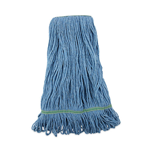Super Loop Wet Mop Head, CottonSynthetic Fiber, 1 Headband, Medium Size, Blue, 12Carton
