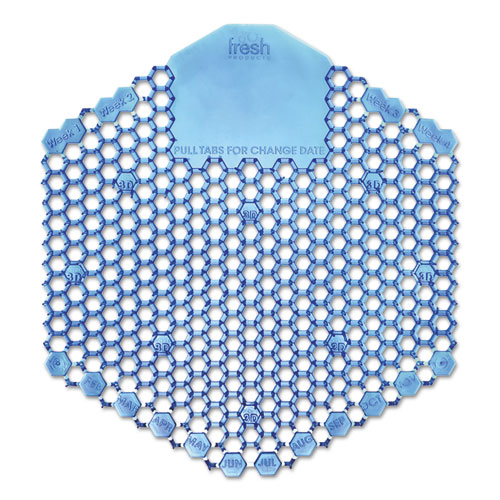 Wave 3D Urinal Deodorizer Screen, Cotton Blossom Scent, Blue, 10Box