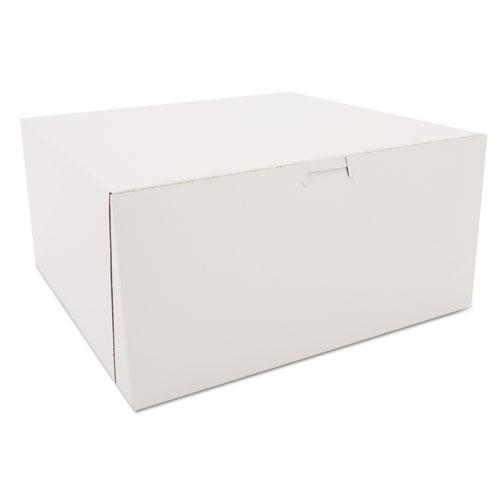White One-Piece Non-Window Bakery Boxes, 12 x 12 x 6, White, Paper, 50Carton