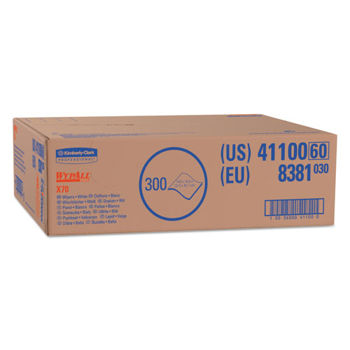 X70 Cloths, Flat Sheet, 16.6 x 14.9, White, 300Carton