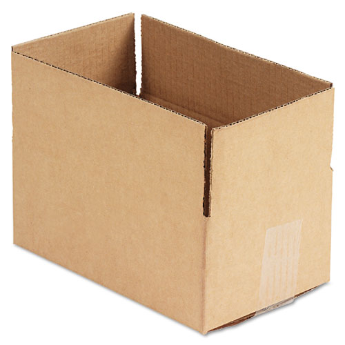 Fixed-Depth Corrugated Shipping Boxes, Regular Slotted Container (RSC), 6 x 10 x 4 Brown Kraft, 25Bundle
