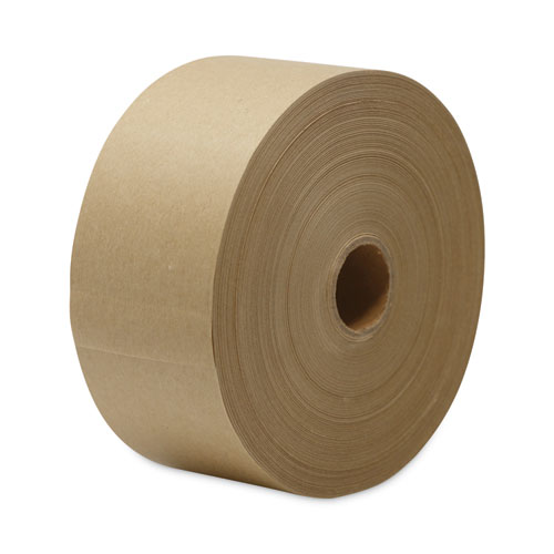 Gummed Kraft Sealing Tape, 3 Core, 3 x 600 ft, Brown, 10Carton